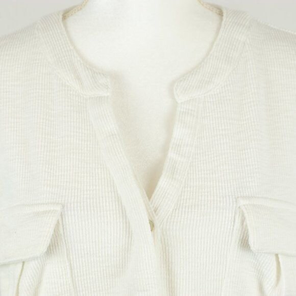 Promesa Ready Set Women’s Small White V-Neck Short Sleeve Knit Popover Blouse - Picture 2 of 8
